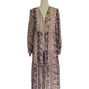 Rebellion Again Open Front Boho Maxi Kimono Duster Size Medium NWT